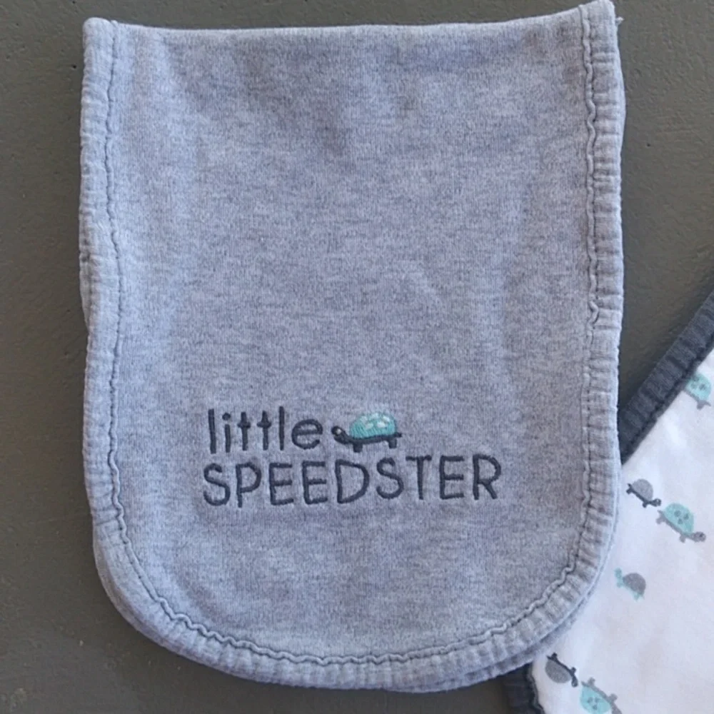 Carter's Blue and Grey Burp Clothes